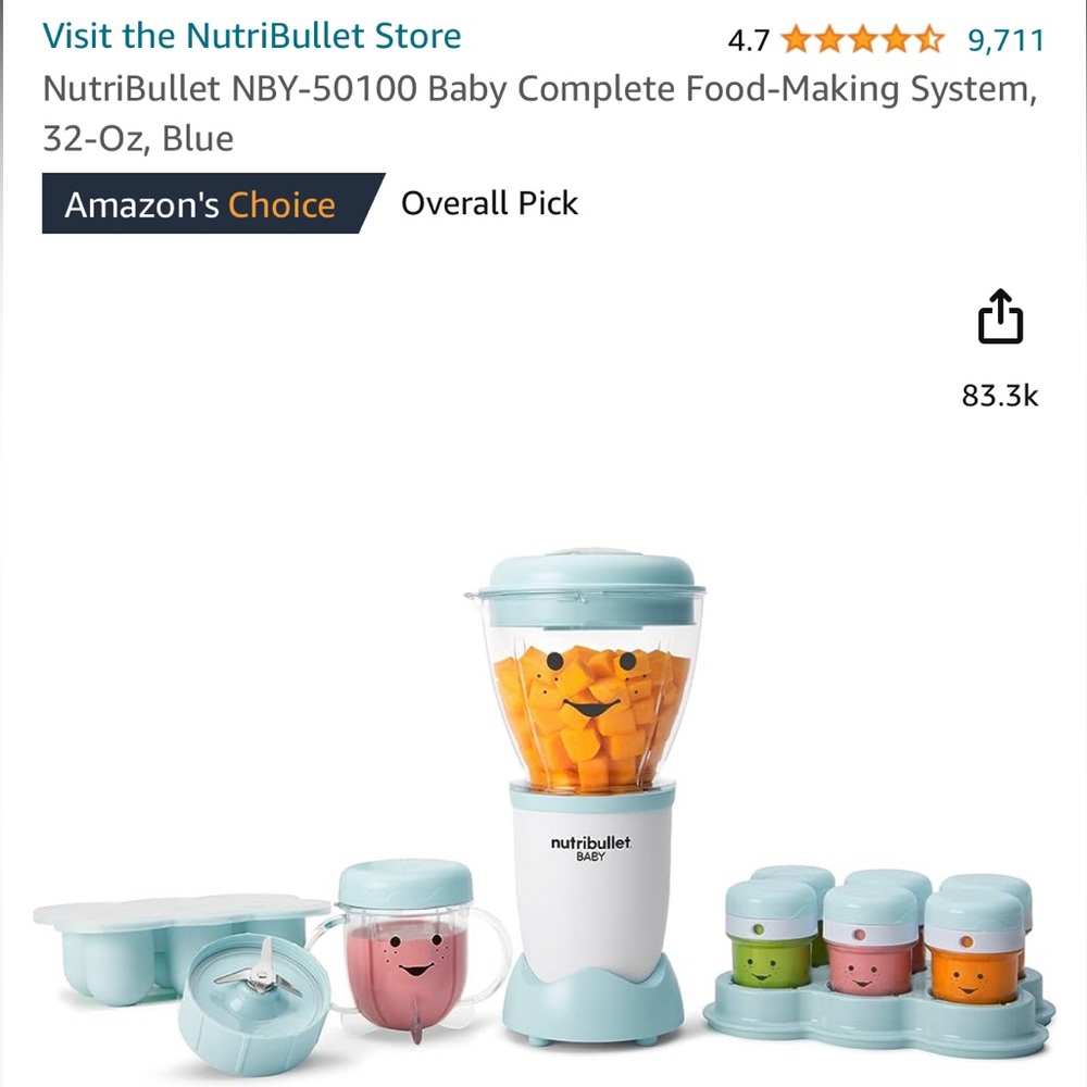 brand new Nutribullet baby food making system